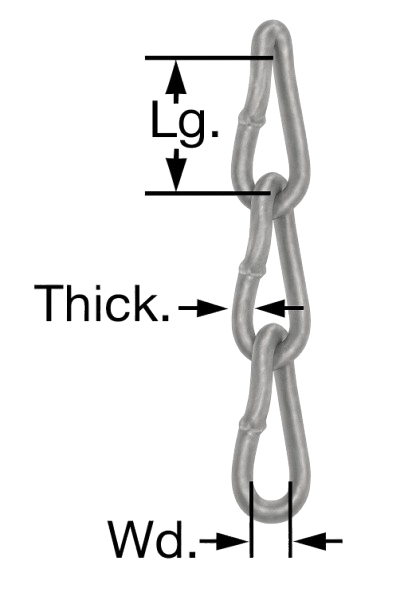 Twisted-Links Chain Zinc #2/0