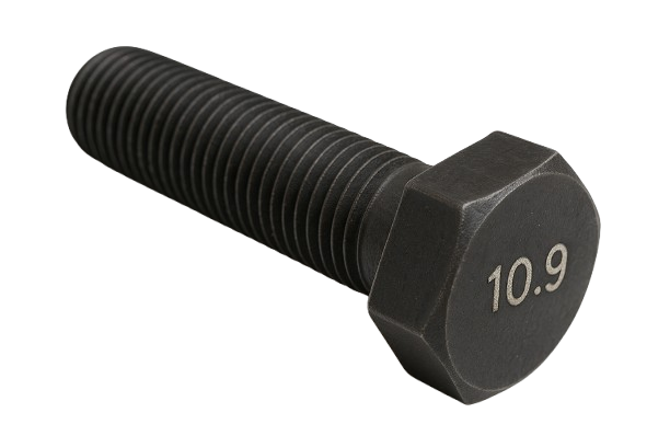Metric Hexagonal Bolt Fine & Full Thread Black Steel M20 * 1.5 * 80mm Grade 10.9