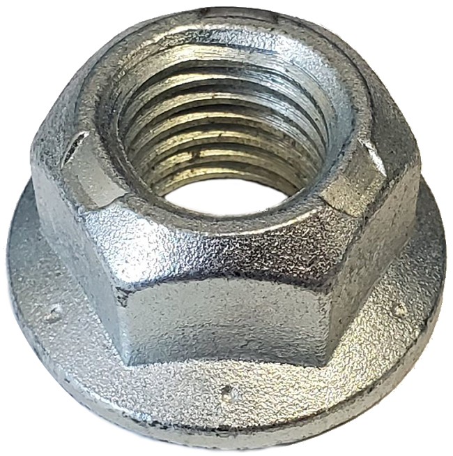 Serrated Flanged Conical Hexagonal Nut Black Steel 3/4-10 Grade 8
