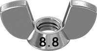 Metric Wing NutZinc M6 * 1.0 Grade 10.9