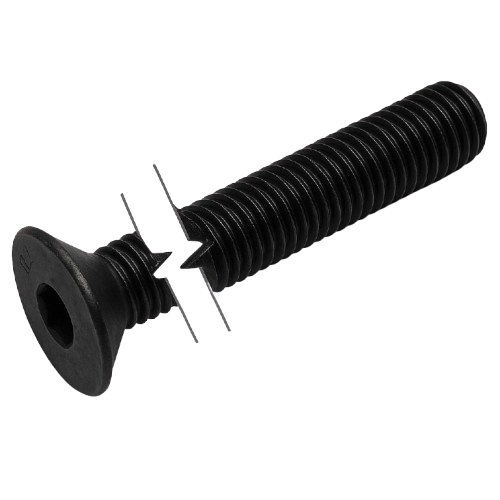 Metric Flat Head Cap Screw Black-Oxide Alloy Steel Full Thread M12 * 1.75 * 45mm Grade 12.9 [Allen Key]