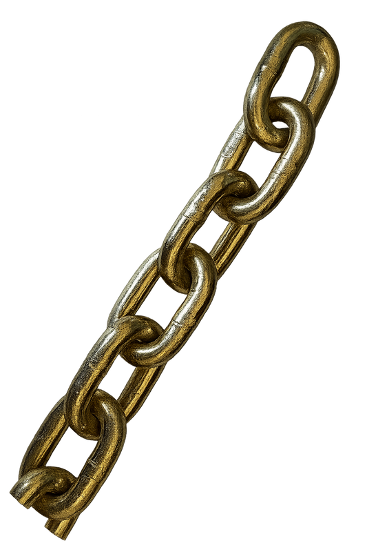 Straight Link Chain Zinc 1/2 Grade 70