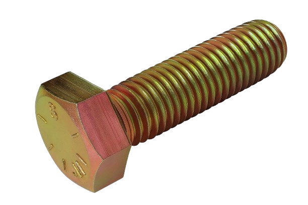 Imperial Hexagonal Bolt Full Thread Yellow Zinc Plated  3/8-16 * 1-3/8" Grade 8