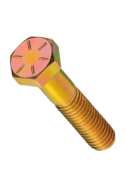 Imperial Hexagonal Bolt Fine And Partial Thread Yellow Zinc Plated  1-14  * 9-1/2" Grade 8