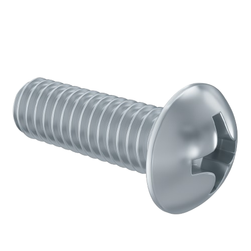Round Head Machine Screw Full Thread Stainless Steel 1/4-20 * 1" [Philips Drive]