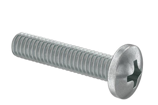 Pan Head Machine Screw Full Thread  Zinc 10-24 * 3-1/2" [Quadrex Drive]