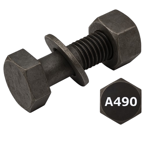 Imperial Structural Hexagonal Bolt Partial Thread Plain Alloy Steel 1-8 * 3-1/2" Grade A490