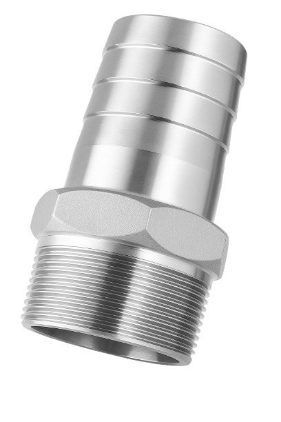 Barbed Hose Adapter for Air and Water Stainless Steel 1-1/2-11-1/2 * 1-1/2" [Male NPT]