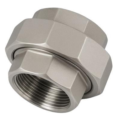 Low Pressure Threaded Union Straight Connector 316 Stainless Steel 3/4-14 [Female NPT]