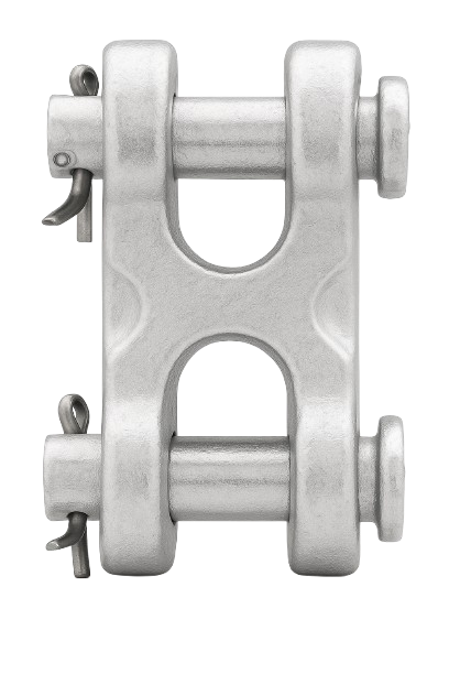 Two Connections Shackles With Clevis Pins Zinc 3/8