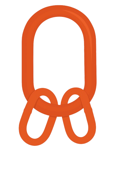 Oblong Link Assembly Orange Painted Alloy Steel 1-8 * 7 Grade 80