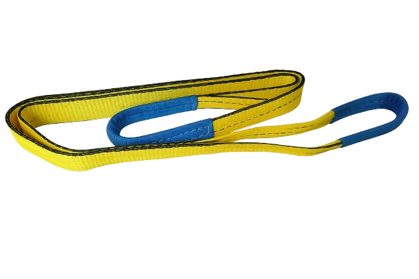 Yellow Web Sling With Reinforced Eye In Polyester 1" Width * 2'  * 2 plies Grade 5