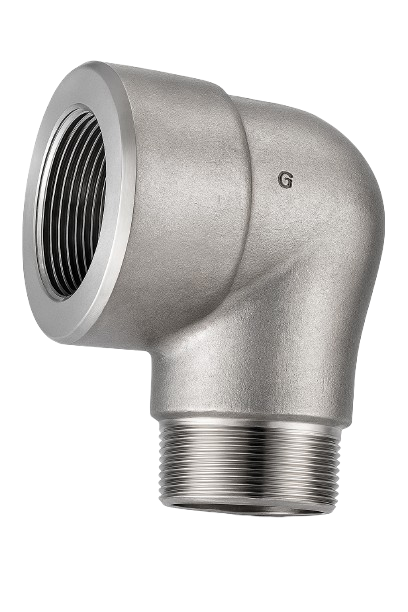 Low Pressure Threaded Elbow Pipe Fitting Stainless Steel 3/8-18 * 90° [Male x Female NPT]
