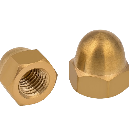 Imperial Acorn/Cap Hexagonal Nut Brass 6-32