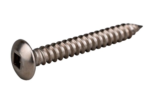 Oval Head Metal Screw Full Thread Stainless Steel #8 * 1" [Square Drive]