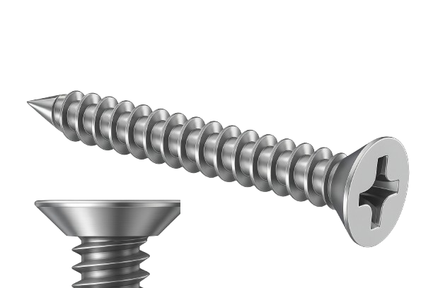 Undercut Flat Head Metal Screw Full Thread Stainless Steel #6 * 3/8" [Philips Drive]