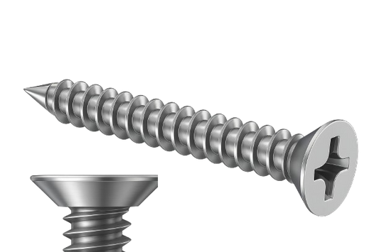 Undercut Flat Head Metal Screw Full Thread Stainless Steel #6 * 1/2" [Philips Drive]