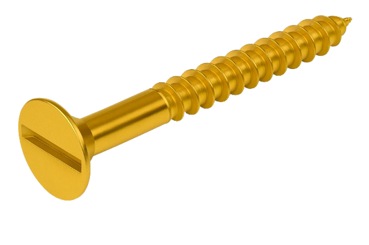 Flat Head Wood Screw Brass #2 * 3/8" [Square Drive]