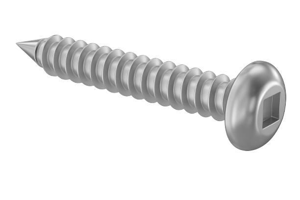 Oval Head Metal Screw Full Thread Zinc #8 * 3/4" [Square Drive]