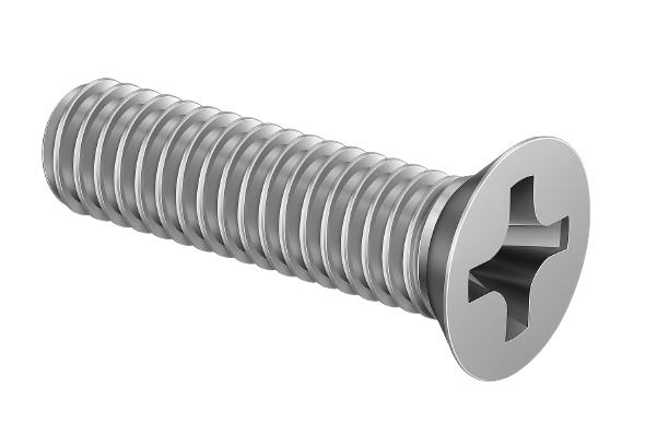 Flat Head Machine Screw Full Thread Zinc 6-32 * 1" [Quadrex Drive]