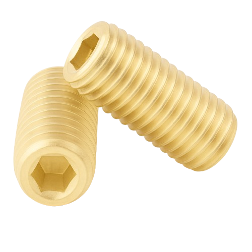 Set Screw Full Thread Copper Nickel 1/4-20 * 5/16" Grade 8 [Cup Point] [Allen Drive]