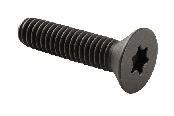 Flat Head Trailer Floor Wood-Metal Thread-Forming Screw Black-Phosphate Steel 1/4-20 * 2" Grade 8 [Cup Point] [Allen Drive]