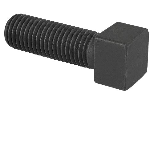 Square Head Screw Full Thread Black-Oxide Alloy Steel 3/8-16 * 2-1/4" Grade 8 [Cup Point] [External Square Drive]