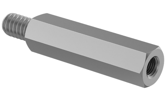 Male-Female Hexagonal Fully Threaded Standoff Aluminum 6-32 * 1-5/8"