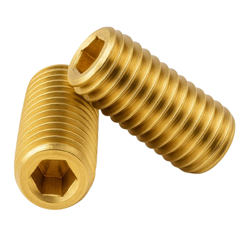 Set screw Full Thread Brass 10-24 * 1/2" [Cup Point] [Allen Drive]