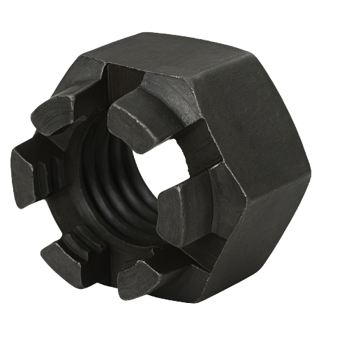 Castel Nut Fine Thread black Steel 1/4-28 Grade 2