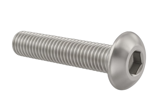Button Head Cap Screw Full thread Stainless Steel 10-24 * 7/16" [Cup Point] [Allen Drive]