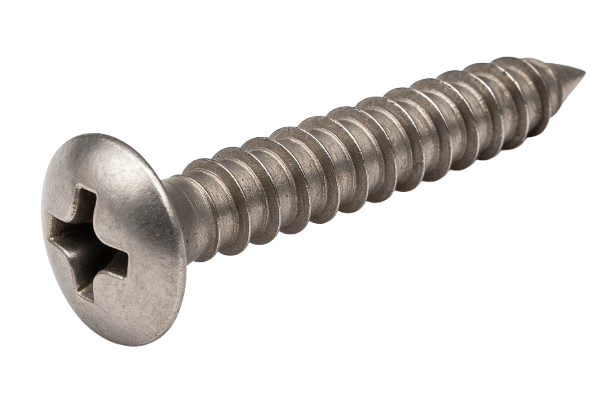 Oval Head Metal Screw Full Thread Stainless Steel #6 * 3/4" [Philips Drive]