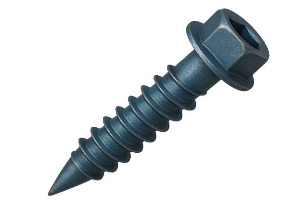 Hexagonal Head Concrete Screw Yellow Zinc Plated 1/4 * 6" [Socket & Slotted Drive]