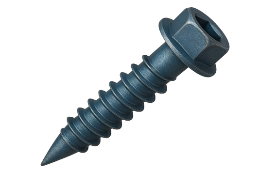 Hexagonal Head Concrete Screw Yellow Zinc Plated 1/4 * 6" [Socket & Slotted Drive]
