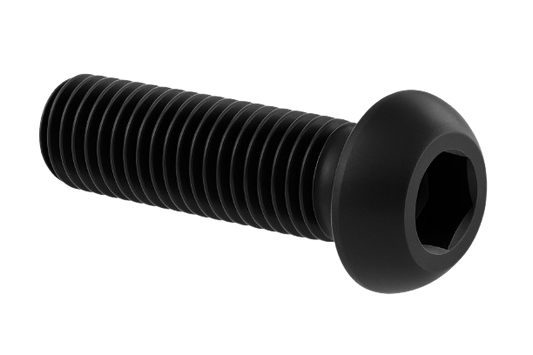 Button Head Cap Screw Full Thread Black-Oxide Alloy Steel 4-40 * 3/8" Grade 8 [Cup Point] [Allen Drive]