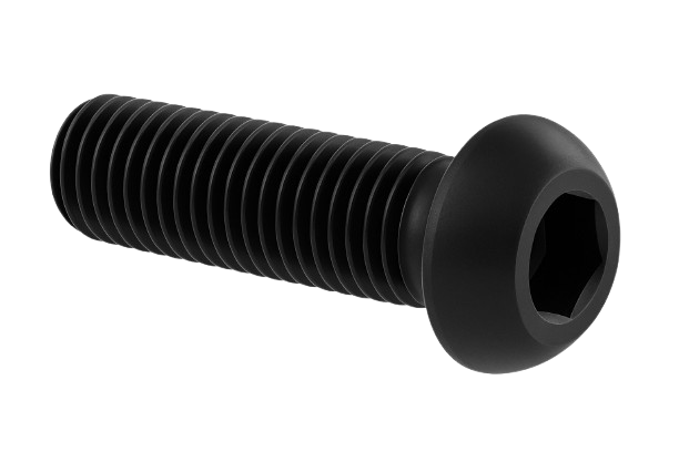Button Head Cap Screw Full Thread Black-Oxide Alloy Steel 1/4-20 * 3-1/4" Grade 8 [Cup Point] [Allen Drive]