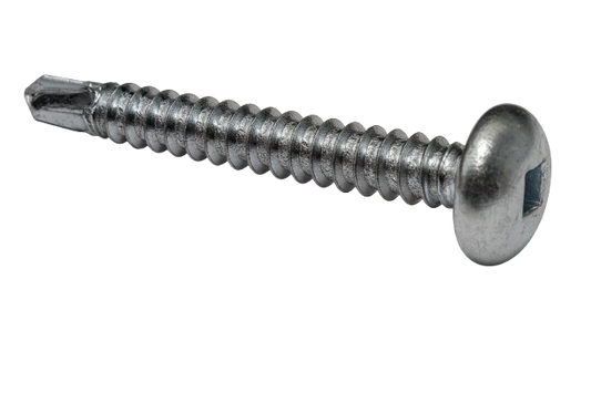 Round Head Self-Drilling Screw Zinc #8 * 3/4" [Square Drive]