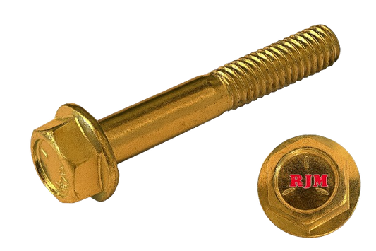 Imperial Flanged Hexagonal Bolt Partial Thread Yellow Zinc Plated 1/2-13 * 2" Grade 5