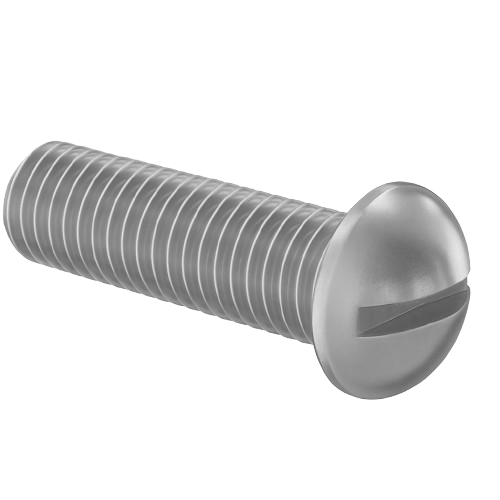 Round Head Machine Screw Full Thread Stainless Steel 4-40 * 1" [Slotted Drive]