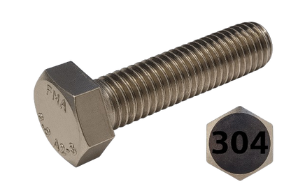 Imperial Hexagonal Bolt Fine And Full Thread 304 Stainless Steel 5/16-24 * 2-1/4"