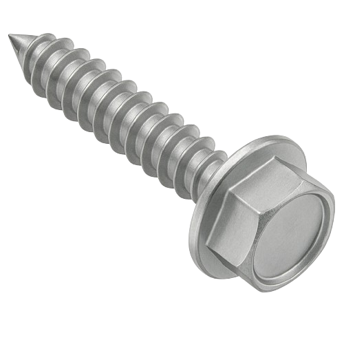 Flanged Hexagonal Head Metal Screw Full Thread Stainless Steel #10 * 5/8" [Philips Drive]