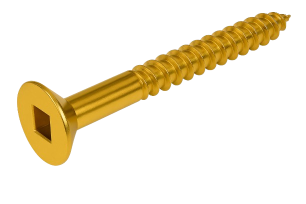 Flat Head Wood Screw Brass #5 * 3/4" [Square Drive]