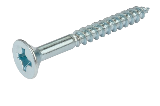 Flat Head Wood Screw Zinc #8 * 1-1/4" [Square Drive]