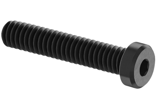 Low Head Socket Head Cap Screw Full Thread Black Steel 1/2-13 * 1" Grade 8 [Cup Point] [Allen Drive]