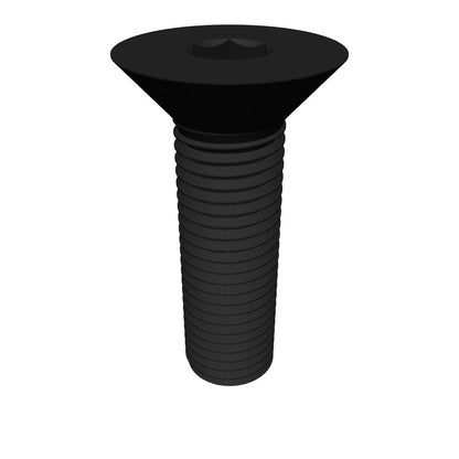 Flat Head Cap Screw Full Thread Black Steel 1/2-13 * 7/8" Grade 8 [Cup Point] [Allen Drive]
