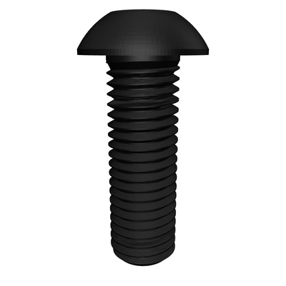 Button Head Cap Screw Fine & Full Thread Black-Oxide Alloy Steel 10-32 * 1/2" Grade 8 [Cup Point] [Allen Drive]