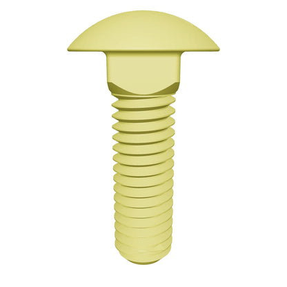 Imperial Carriage Bolt Dome Head Full Thread Yellow Zinc Plated 3/8-16 * 2" Grade 8