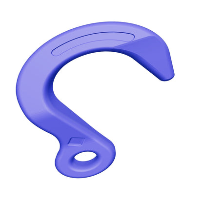 Wide Mount Hook With Eye bleu Painted Alloy Steel 3/8 Grade 100