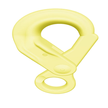 Wide Mount Hook With Eye jaune Painted Alloy Steel 3/8 Grade 80