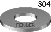 Flat Washer Fender Oversized Stainless Steel #10 * 1 OD